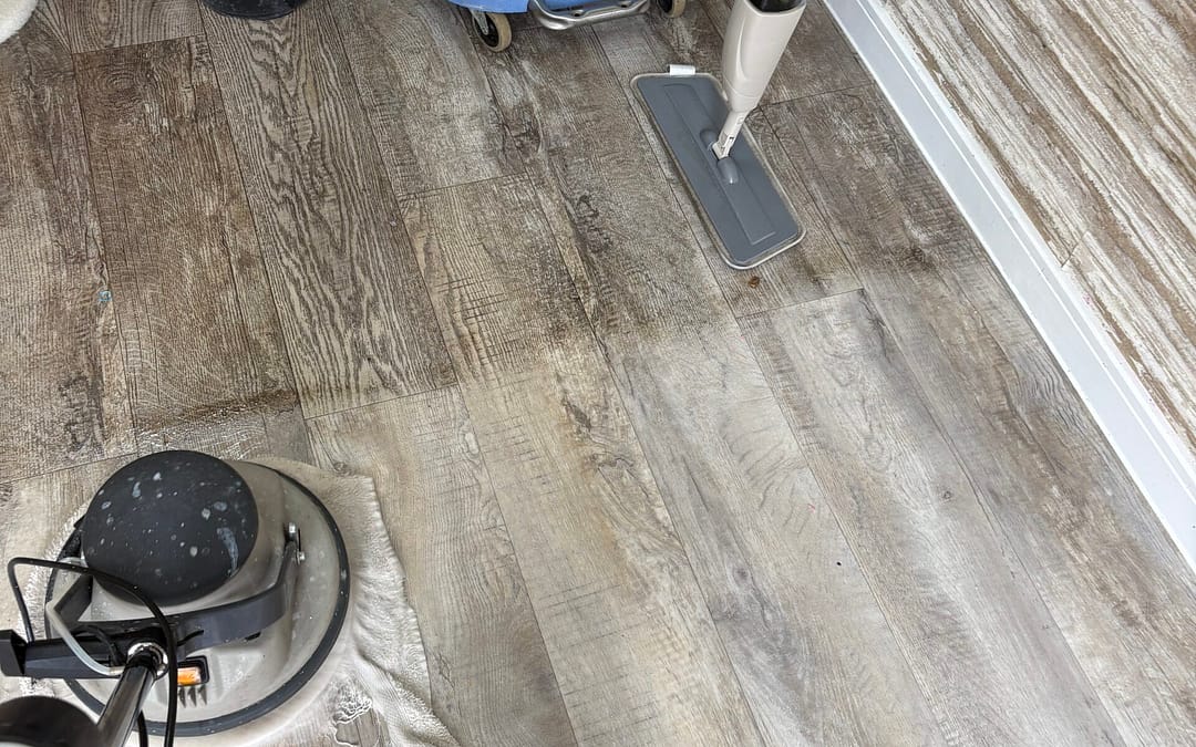 Calcot, Reading. LVT Floor Deep Cleaning